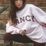 Fancy Oversized Fleece Heart Collar Mockneck - Soft Pink