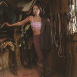 (Will ship in 1-2 weeks) ComfortForm Double Layer Bra - Muted Plaid