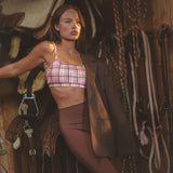 (Will ship in 1-2 weeks) ComfortForm Double Layer Bra - Muted Plaid