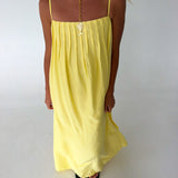 Linda Pleated Maxi Dress - Butter