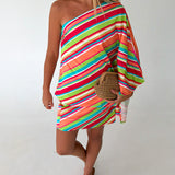 Summer Striped Mini Skirt - Multi
