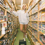 Fancy Oversized Fleece Mockneck - Heather Grey