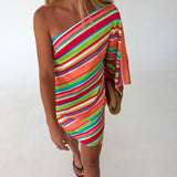 Summer Striped Mini Skirt - Multi