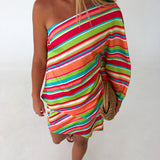 Summer Striped Mini Skirt - Multi