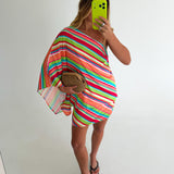 Summer Striped Mini Skirt - Multi