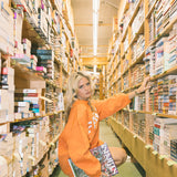 Fancy Oversized Fleece Mockneck - Burnt Orange