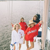 Fancy Oversized Quarter Zip Pullover - White