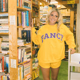 Fancy Oversized Mockneck - Gold/Purple