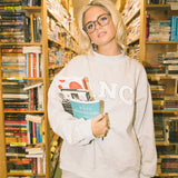 Fancy Oversized Fleece Mockneck - Heather Grey