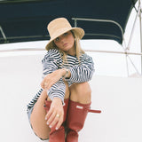 Fancy Striped Shorts - Navy/White Stripes
