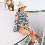 Fancy Striped Everyday Tee - Navy/White Stripes