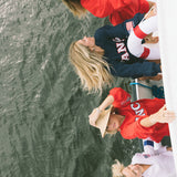 Fancy Oversized Quarter Zip Pullover - Red