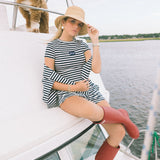 Fancy Striped Everyday Tee - Navy/White Stripes