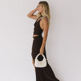 Lenley Halter Top And Maxi Skirt - Brown
