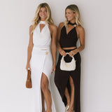 Lila Halter Top And Maxi Skirt - Off White