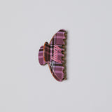 Fancy Claw Clip - Brown Plaid