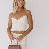 Addie Lace Cami and Skirt Set - Cream