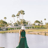 Pampas Frill Maxi Skirt Set - Green