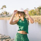 Pampas Frill Maxi Skirt Set - Green