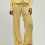 Foldover Knit Pant - Daffodil