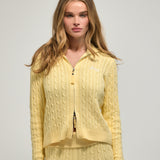 Double-Zip Knit Jacket - Daffodil