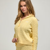 Double-Zip Knit Jacket - Daffodil