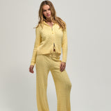 Foldover Knit Pant - Daffodil