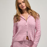 Double-Zip Knit Jacket - Tulip