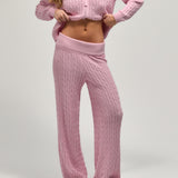 Foldover Knit Pant - Tulip