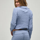 Double-Zip Knit Jacket - Bluebell