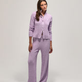 Foldover Knit Pant - Lilac