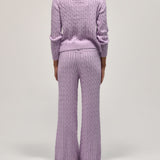 Foldover Knit Pant - Lilac
