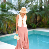 Libby Tie Front Top - Natural