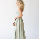 Jadyn Corset Midi Dress - Sage