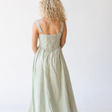 Jadyn Corset Midi Dress - Sage