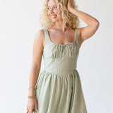 Jadyn Corset Midi Dress - Sage