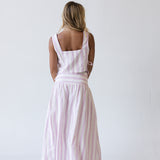 Verona Striped Top - Pink/Off White