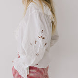 Maryn Eyelet Detail Blouse - White