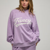 Oversized Terry Varisty Mockneck - Lilac