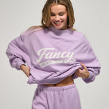 Oversized Terry Varisty Mockneck - Lilac