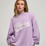 Oversized Terry Varisty Mockneck - Lilac