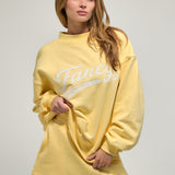 Oversized Terry Varisty Mockneck - Daffodil