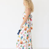 Lola Square Neck Maxi Dress - Cream