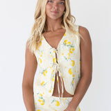 Soleil Lemon Top and Skirt Set - Lemon