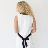 Luna Collar Detail Mini Dress - Ivory