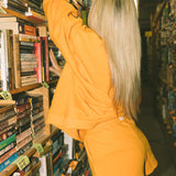 Fancy Oversized Fleece Lined Mockneck - TN Orange