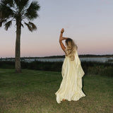 Serena Scarf Dress - Pale Yellow