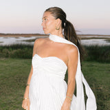 Isabel Scarf Dress - White