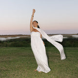 Isabel Scarf Dress - White