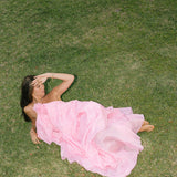 Arabella Floral Ruffle Maxi Dress - Pink